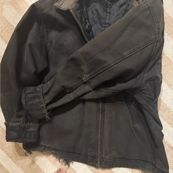 Carhartt Kids Black Jean Jacket with Yellow Logo - Picture 6 of 10